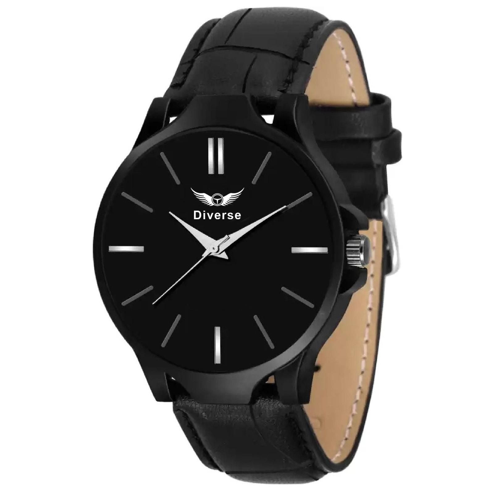 DIVERSE Men's Analog Leather Watch