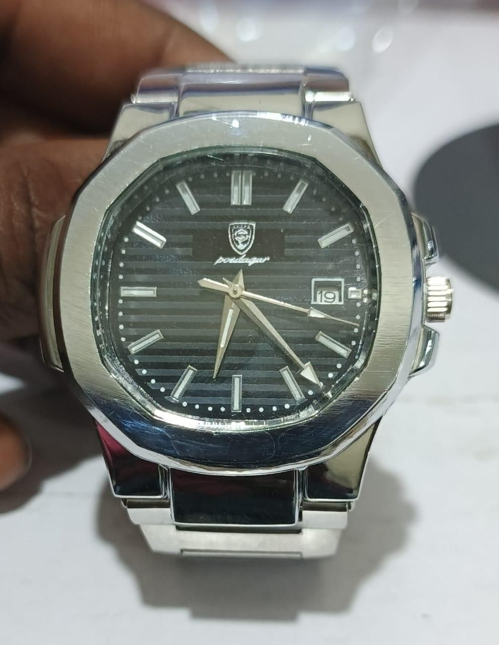 POEDAGAR Luxury Stainless Steel Watch