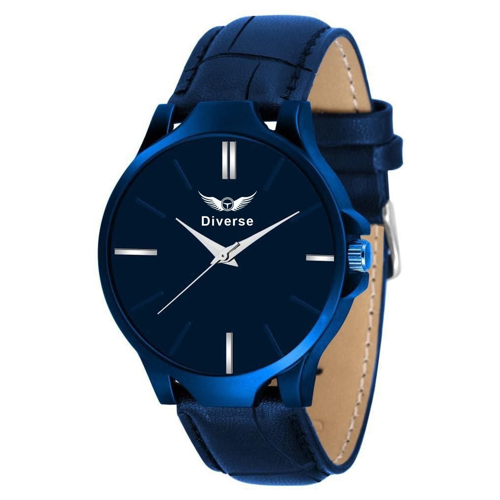DIVERSE Men's Analog Leather Watch