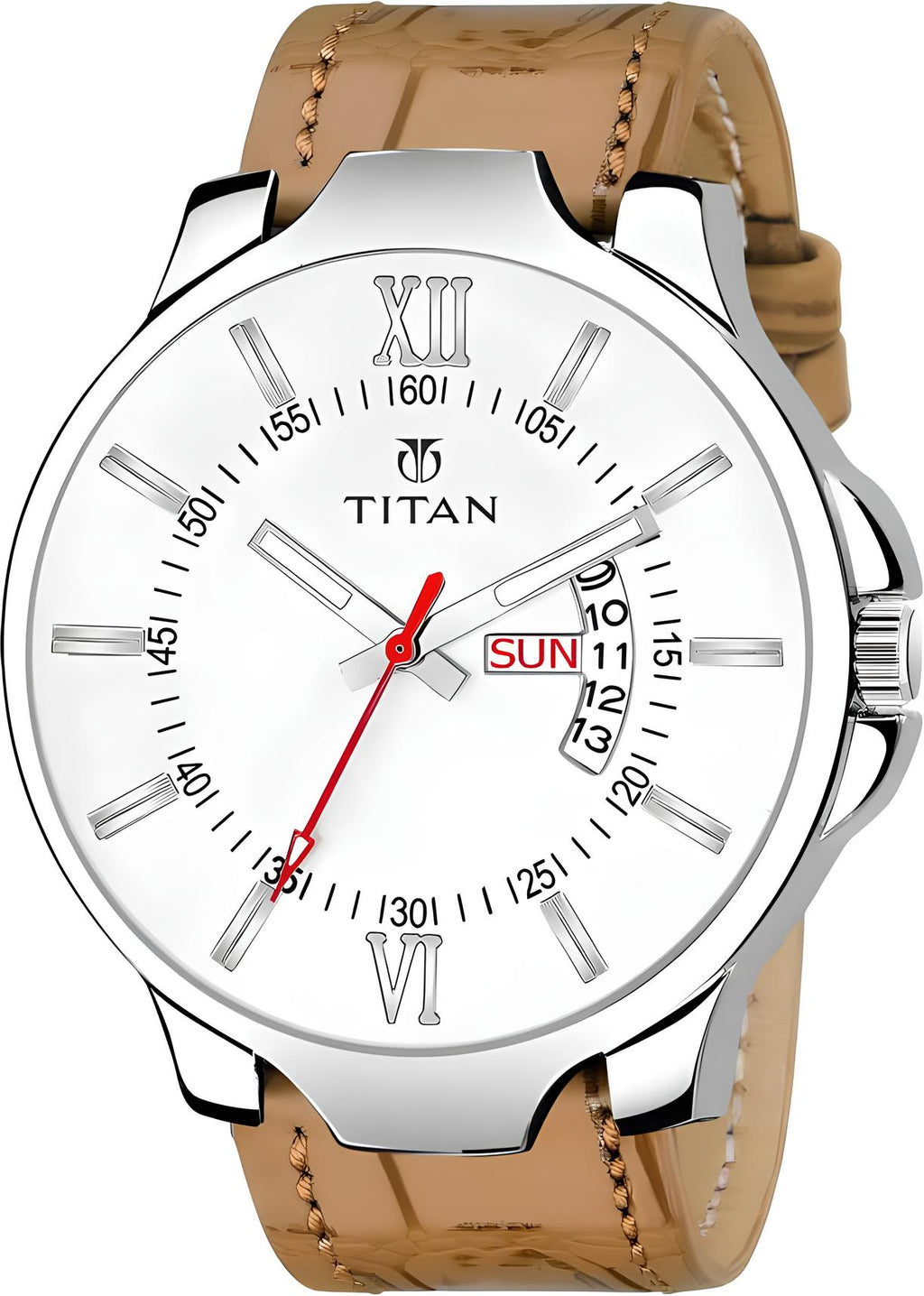 TITAN ANALOG WATCH PREMIUM LEATHER STRAP