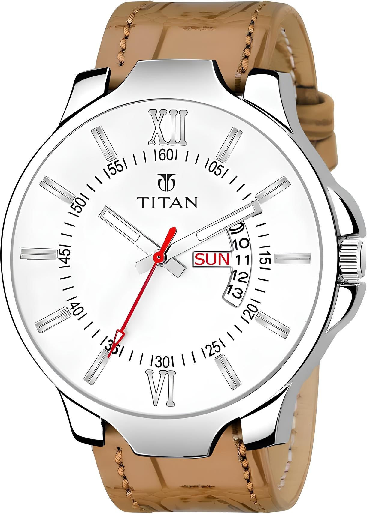 TITAN ANALOG WATCH PREMIUM LEATHER STRAP