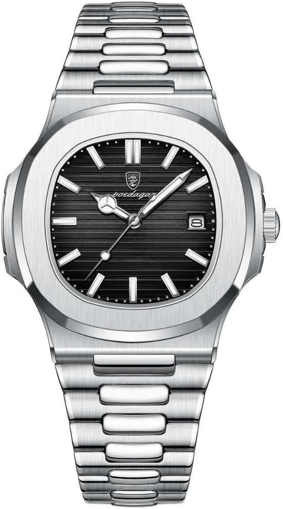 POEDAGAR Luxury Stainless Steel Watch