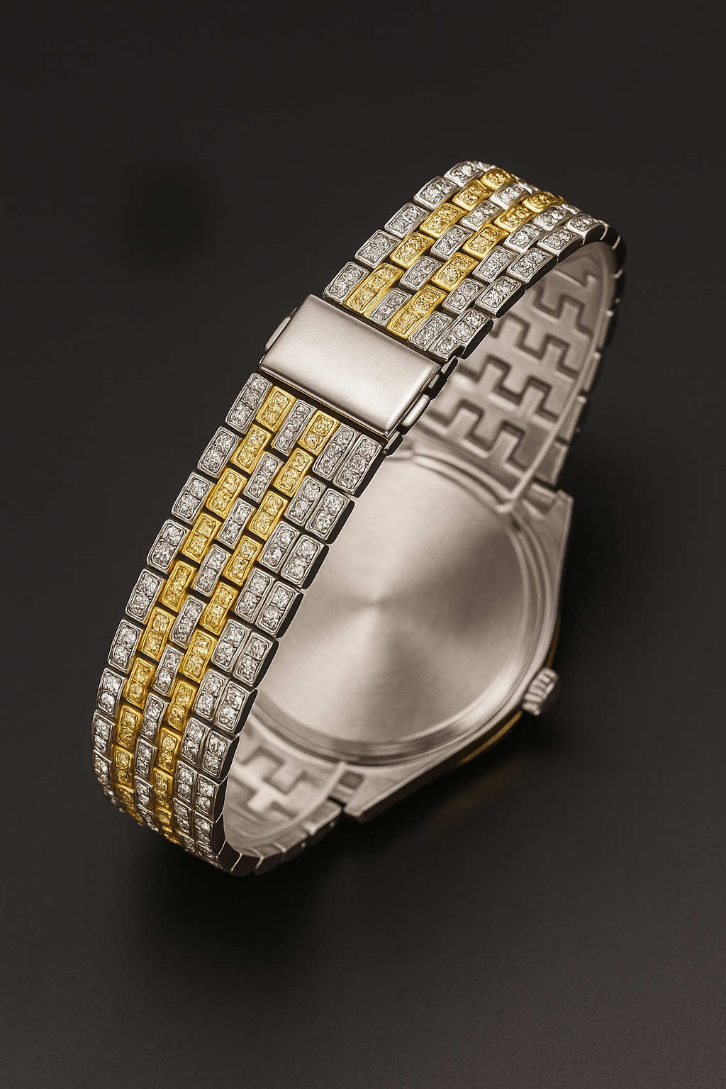 Luxurious Two-Tone Gold And Silver Watch